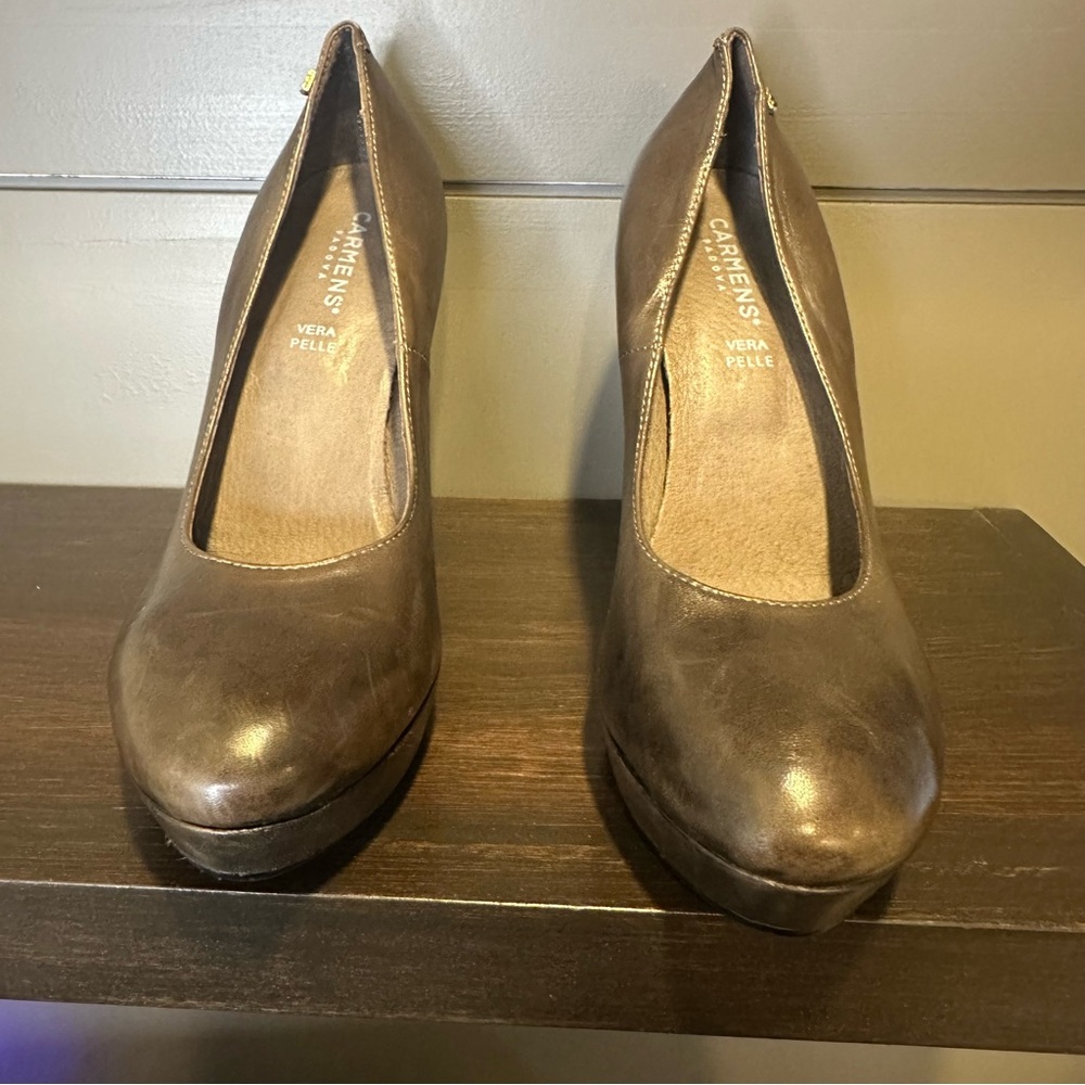 Brown Carmen’s Padova‎ Leather Heels for Women
